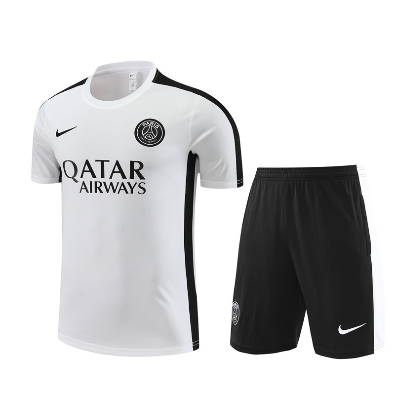 AAA Quality PSG 23/24 White/Black Training Kit Jerseys